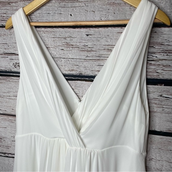 🏷️ NWT Torrid Size 12 Special Occasion Ivory Chiffon Sleeveless Hi Lo Dress NEW - Picture 3 of 15